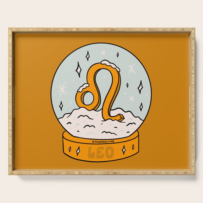 Leo Snow Globe Serving Tray Gallery Image 1
