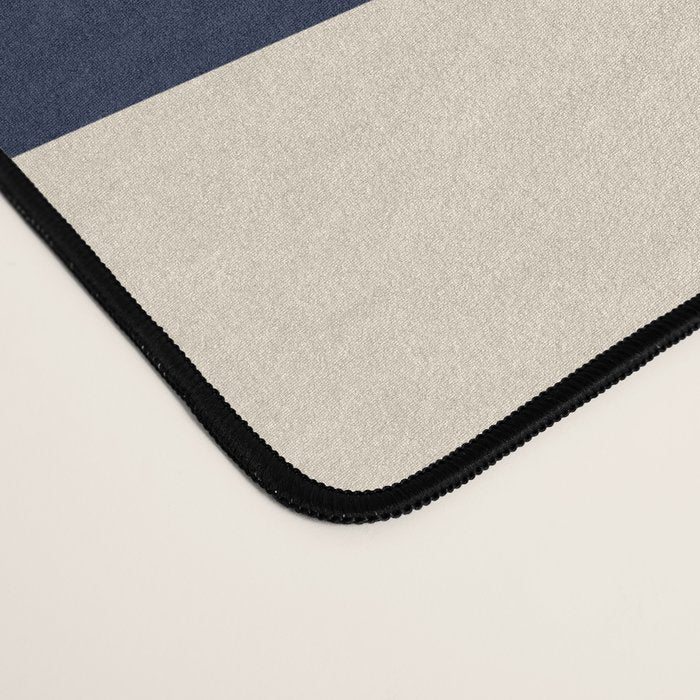 Navy & Light Beige Big Ol' Stars Desk Mat Gallery Image 4