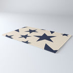 Navy & Light Beige Big Ol' Stars Rug Gallery Image 3
