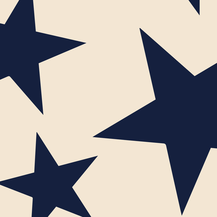 Navy & Light Beige Big Ol' Stars Coffee Mug Gallery Image 2