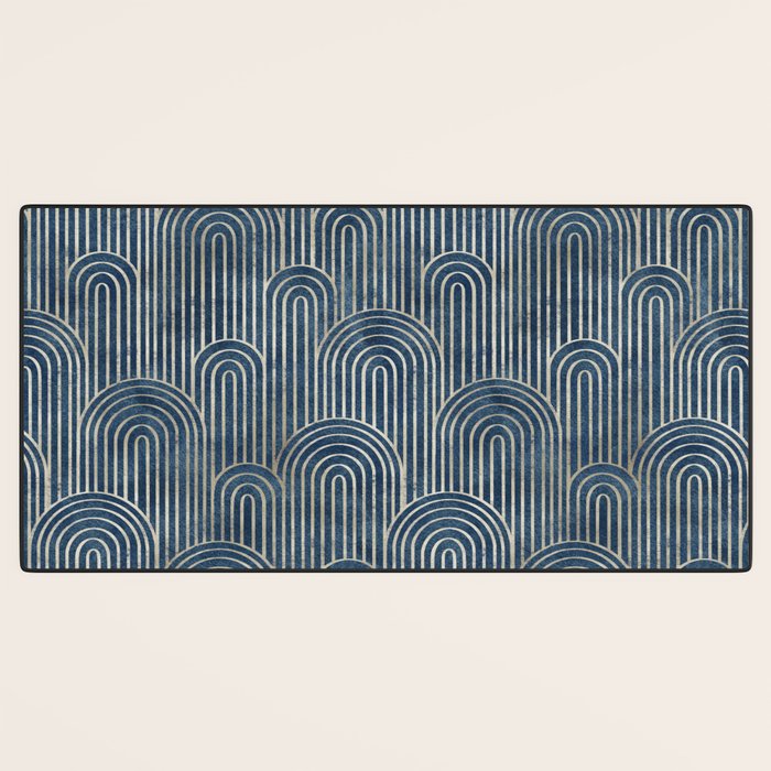 Art Deco Striped Arches Desk Mat Gallery Image 3