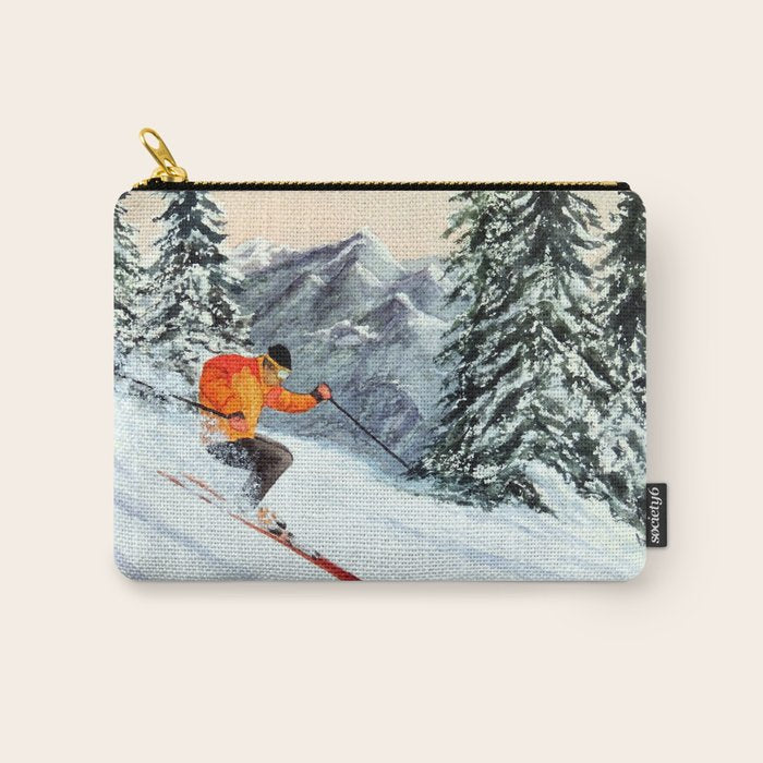 Skiing The Clear Leader Carry All Pouch Gallery Image 1