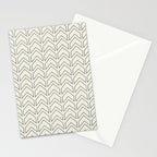 Navy Blue and White Chevron Geometric Pattern Stationery Card Gallery Image 2