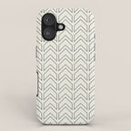 Navy Blue and White Chevron Geometric Pattern iPhone Case Gallery Image 1