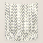 Navy Blue and White Chevron Geometric Pattern Wall Tapestry Gallery Image 4