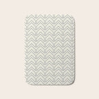 Navy Blue and White Chevron Geometric Pattern Bath Mat Gallery Image 1