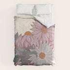 Monarch Butterfly and Wildflowers - Cream Duvet Cover Gallery Image 6