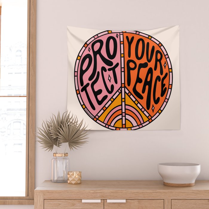 Protect Your Peace Wall Tapestry Gallery Image 2