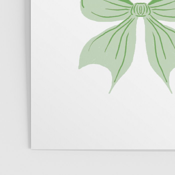 Elegant Light Green Bow Pattern A Classic and Stylish Design for Any Occasion Poster Gallery Image 3
