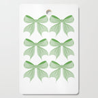 Elegant Light Green Bow Pattern A Classic and Stylish Design for Any Occasion Cutting Board Gallery Image 1