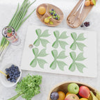 Elegant Light Green Bow Pattern A Classic and Stylish Design for Any Occasion Cutting Board Gallery Image 2