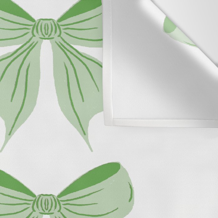 Elegant Light Green Bow Pattern A Classic and Stylish Design for Any Occasion Wall Tapestry Gallery Image 3