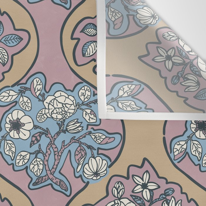 Antique Floral Beauty Wall Tapestry Gallery Image 3
