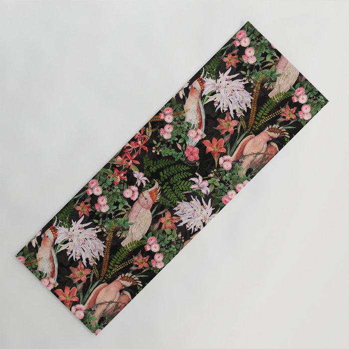 Vintage & Shabby Chic - Botanical Tropical Night Pattern  Yoga Mat Gallery Image 1