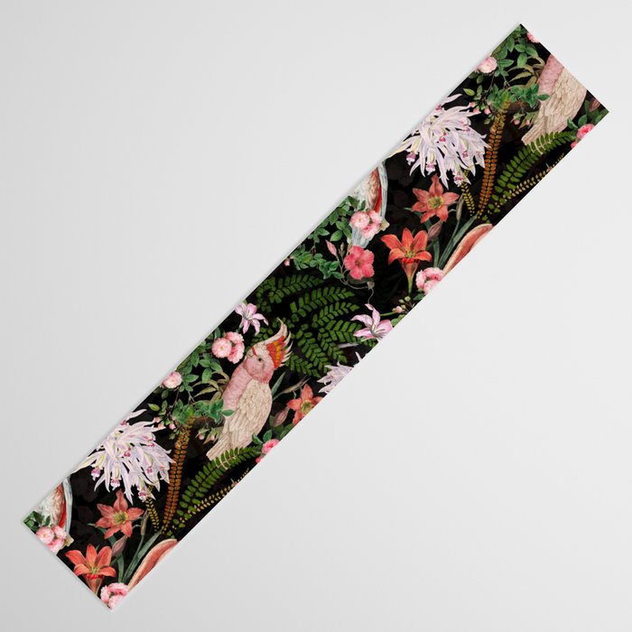 Vintage & Shabby Chic - Botanical Tropical Night Pattern  Table Runner Gallery Image 3