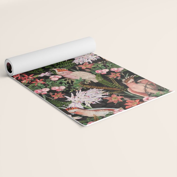Vintage & Shabby Chic - Botanical Tropical Night Pattern  Yoga Mat Gallery Image 2