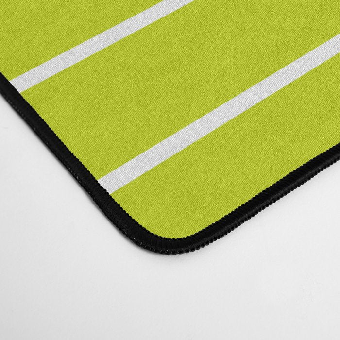 Two Tone Line Curvature LXXVII Lime Green Modern Arch Abstract Desk Mat Gallery Image 4