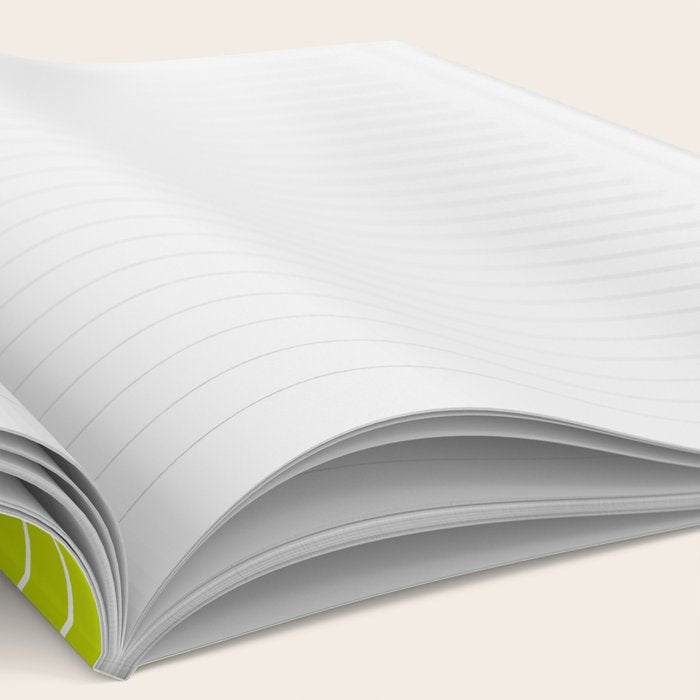 Two Tone Line Curvature LXXVII Lime Green Modern Arch Abstract Notebook Gallery Image 2