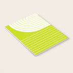 Two Tone Line Curvature LXXVII Lime Green Modern Arch Abstract Notebook Gallery Image 3