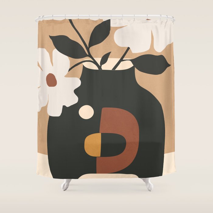 Geometric Blossom 5 Shower Curtain Gallery Image 1
