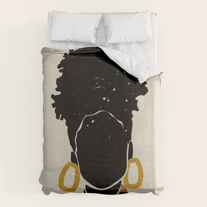 Black Hair No. 14 Duvet Cover Gallery Image 1