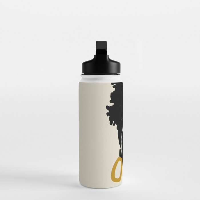Black Hair No. 14 Water Bottle Gallery Image 3