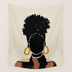 Black Hair No. 14 Wall Tapestry Gallery Image 4