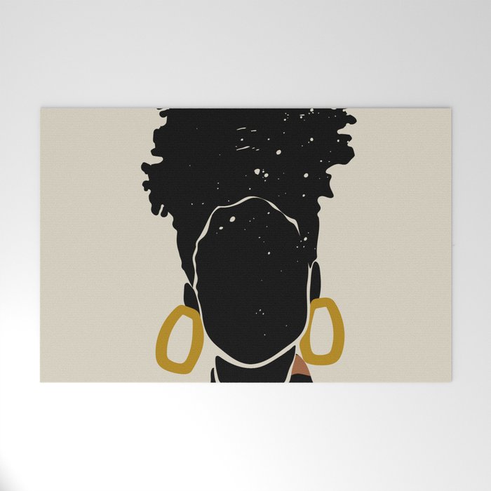 Black Hair No. 14 Welcome Mat Gallery Image 1