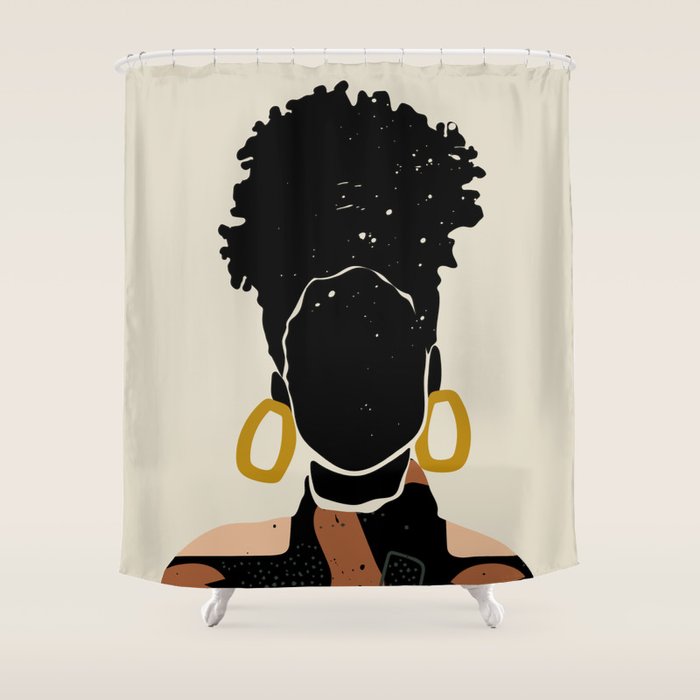 Black Hair No. 14 Shower Curtain Gallery Image 1