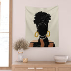 Black Hair No. 14 Wall Tapestry Gallery Image 2