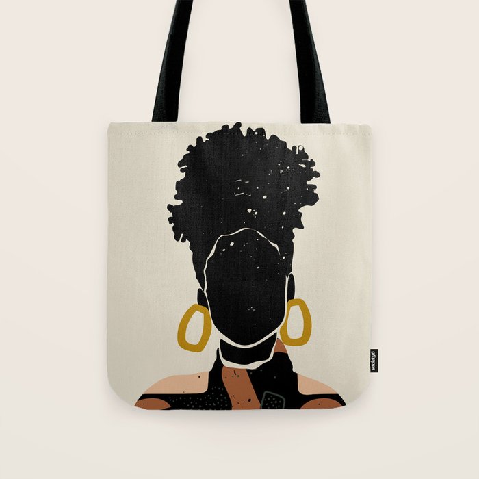 Black Hair No. 14 Tote Bag Gallery Image 1