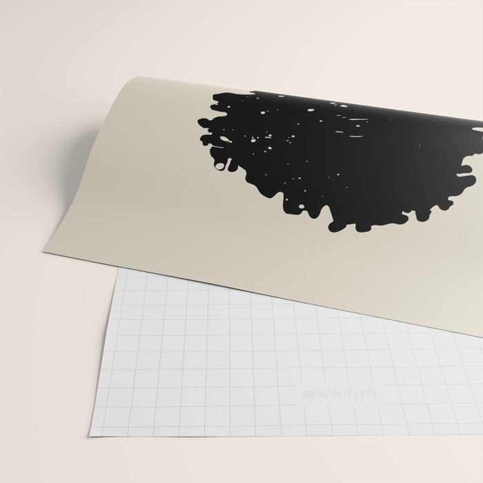 Black Hair No. 14 Wrapping Paper Gallery Image 2