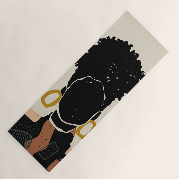 Black Hair No. 14 Yoga Mat Gallery Image 1