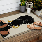 Black Hair No. 14 Outdoor Rug Gallery Image 2
