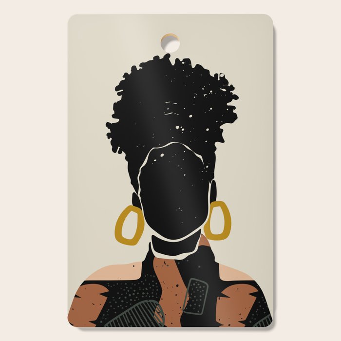 Black Hair No. 14 Cutting Board Gallery Image 1