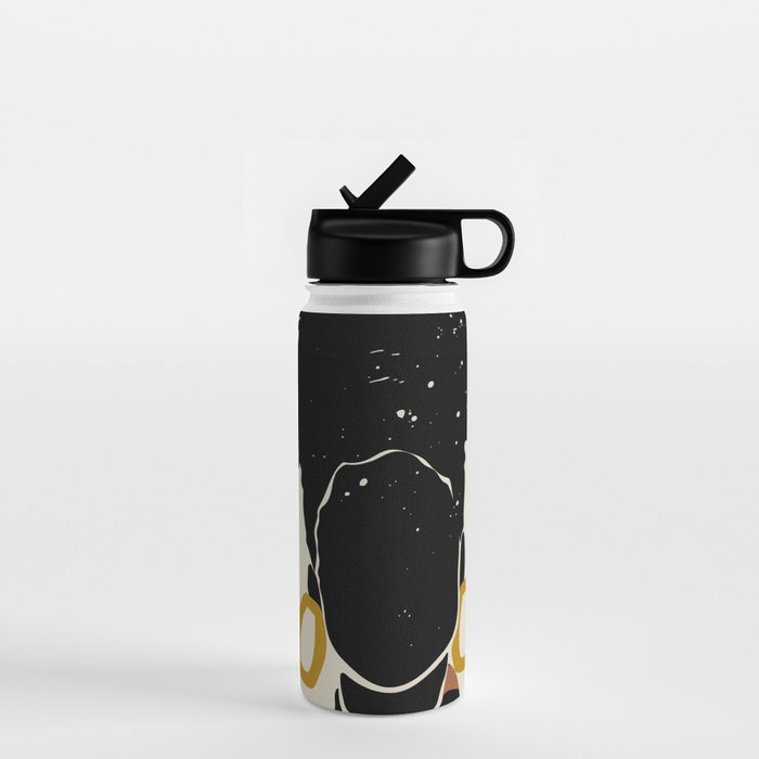 Black Hair No. 14 Water Bottle Gallery Image 1