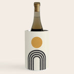 Mid century modern gold sun and black rainbow Wine Chiller Gallery Image 1