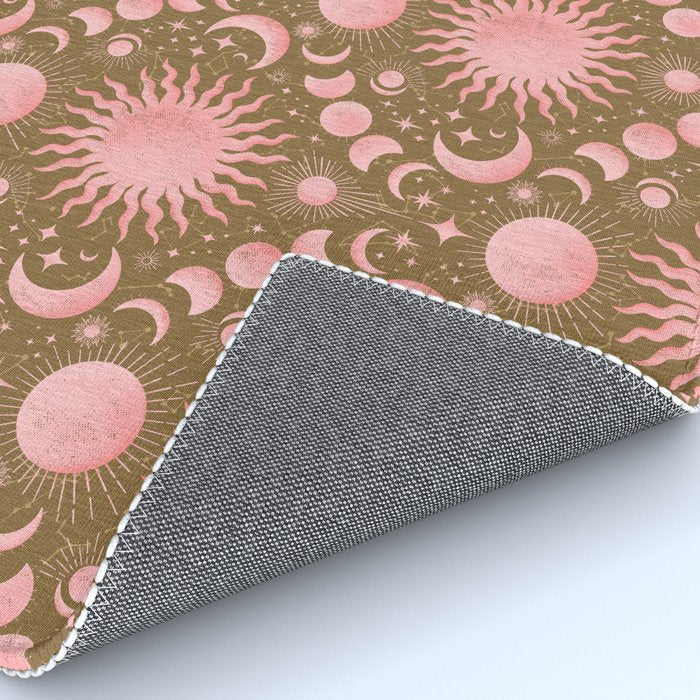 Dusty Pink Boho Celestial Rug Gallery Image 4