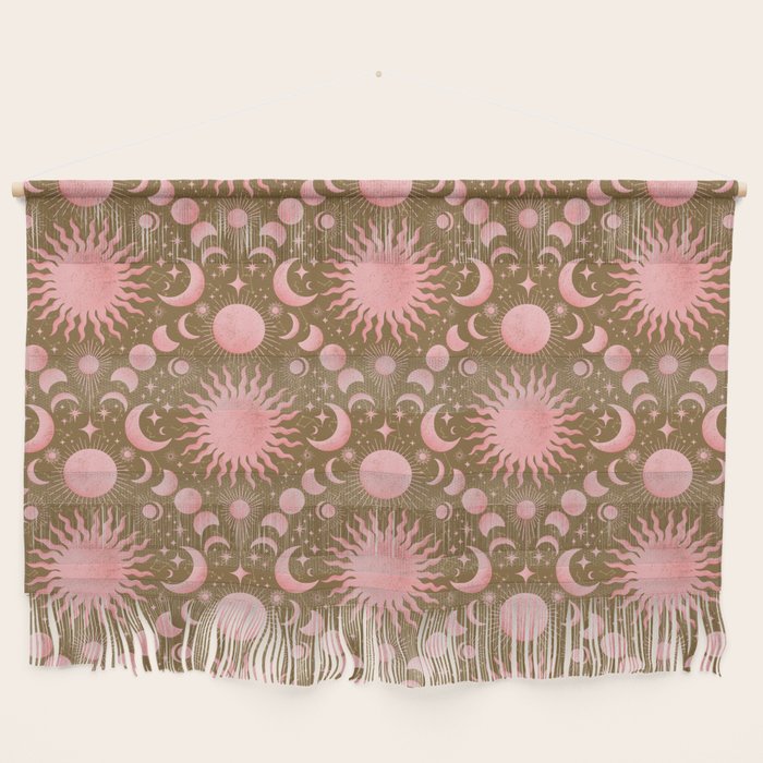 Dusty Pink Boho Celestial Wall Hanging Gallery Image 1