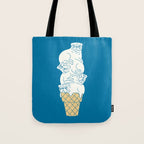 Pug Ice Cream Tote Bag Gallery Image 1