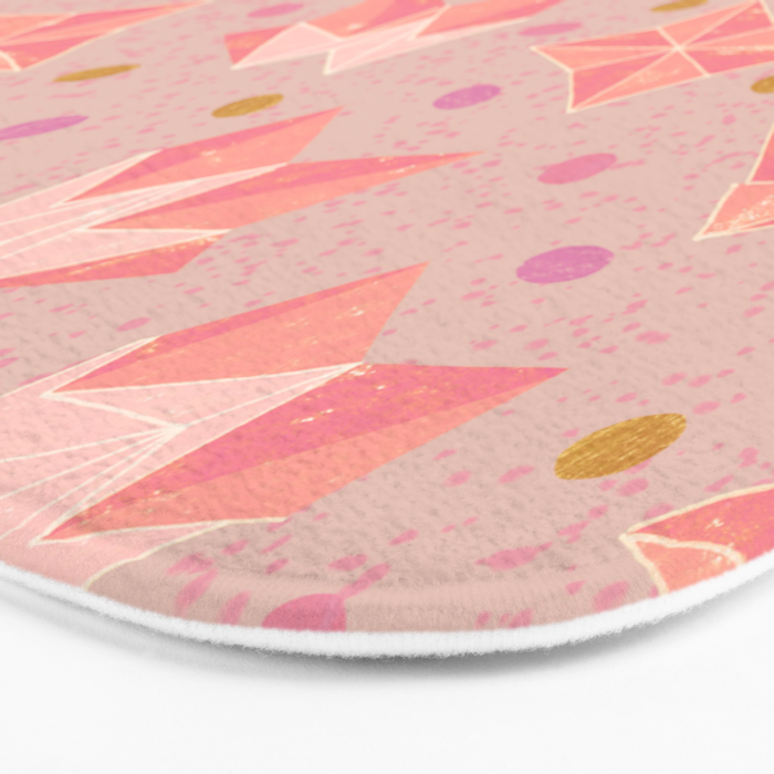 Origami Fortune Teller in Pastel Pink Bath Mat Gallery Image 3
