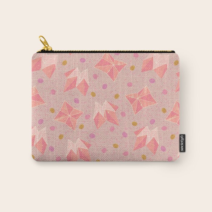 Origami Fortune Teller in Pastel Pink Carry All Pouch Gallery Image 1