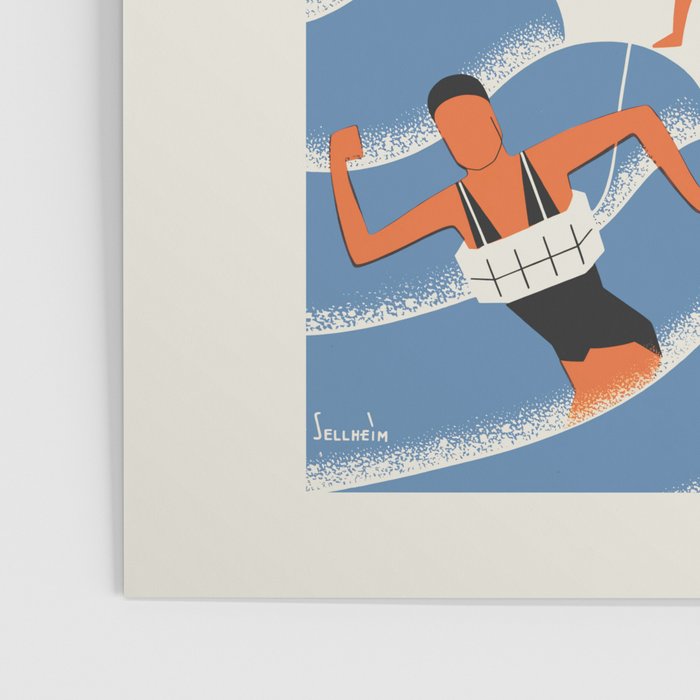Art Deco Vintage Australia travel poster - Australia Surf Club, 1930s Poster Gallery Image 3