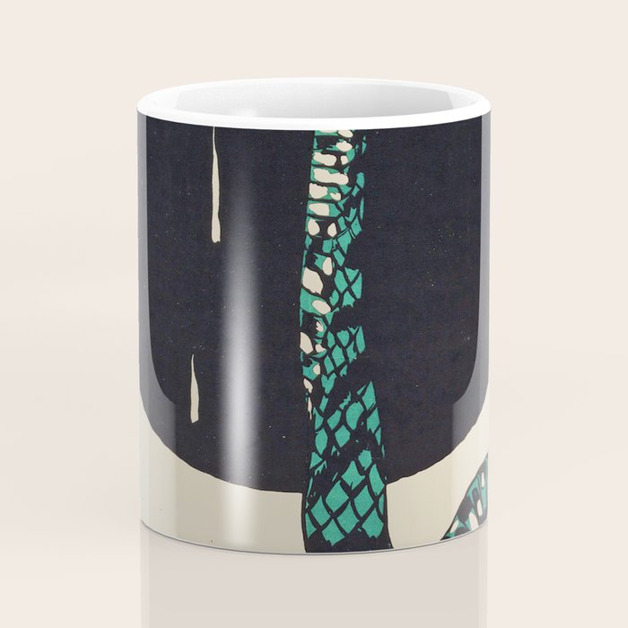 The strangling of a poisonous snake, representing the crushing colour lithograph G. Dorival 1918 Coffee Mug Gallery Image 4