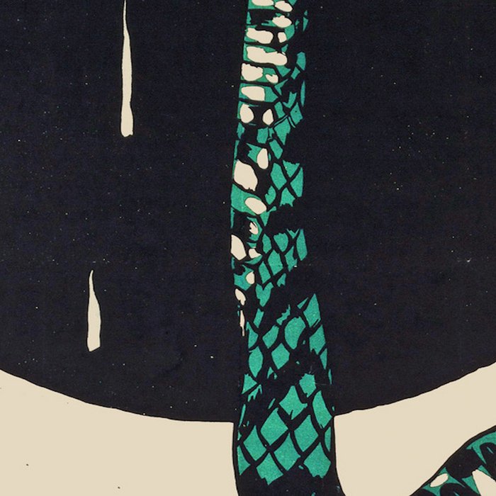 The strangling of a poisonous snake, representing the crushing colour lithograph G. Dorival 1918 Coffee Mug Gallery Image 2
