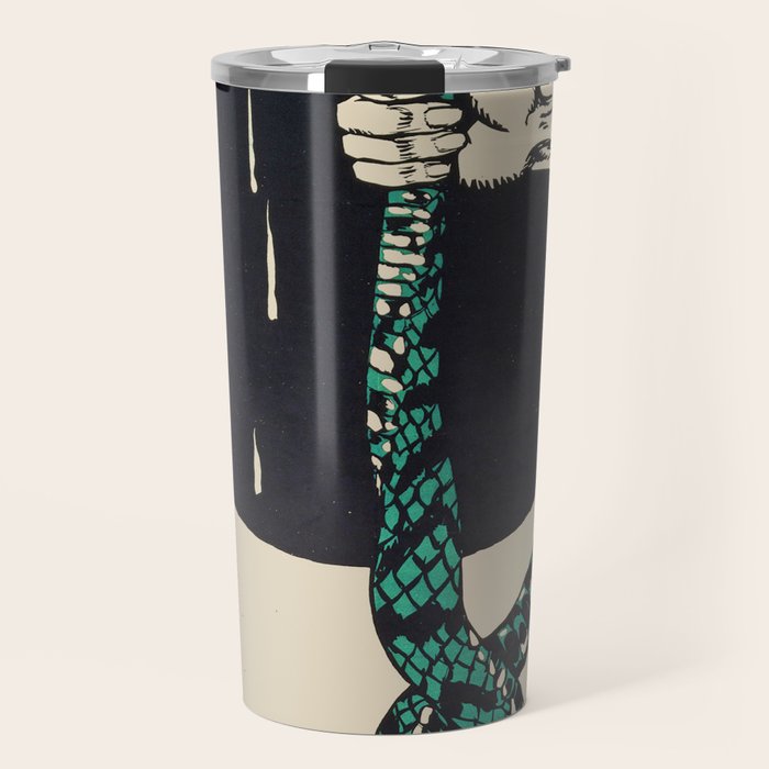 The strangling of a poisonous snake, representing the crushing colour lithograph G. Dorival 1918 Travel Mug Gallery Image 1