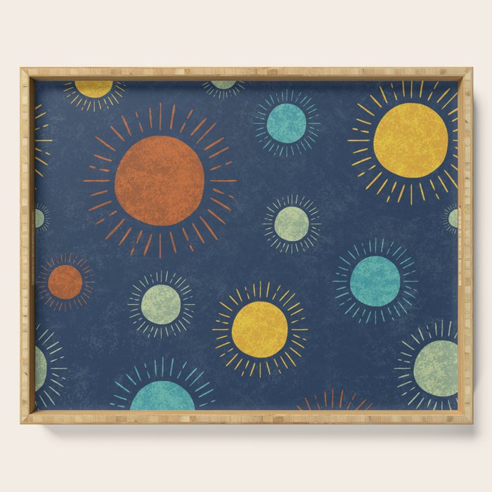 Blue Desert Sun Serving Tray Gallery Image 1