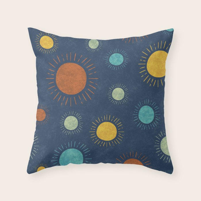 Blue Desert Sun Throw Pillow Gallery Image 6