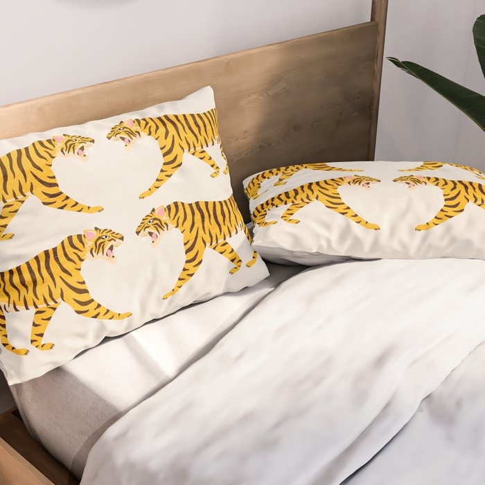 Fierce: Golden Tiger Edition Pillow Sham Gallery Image 2