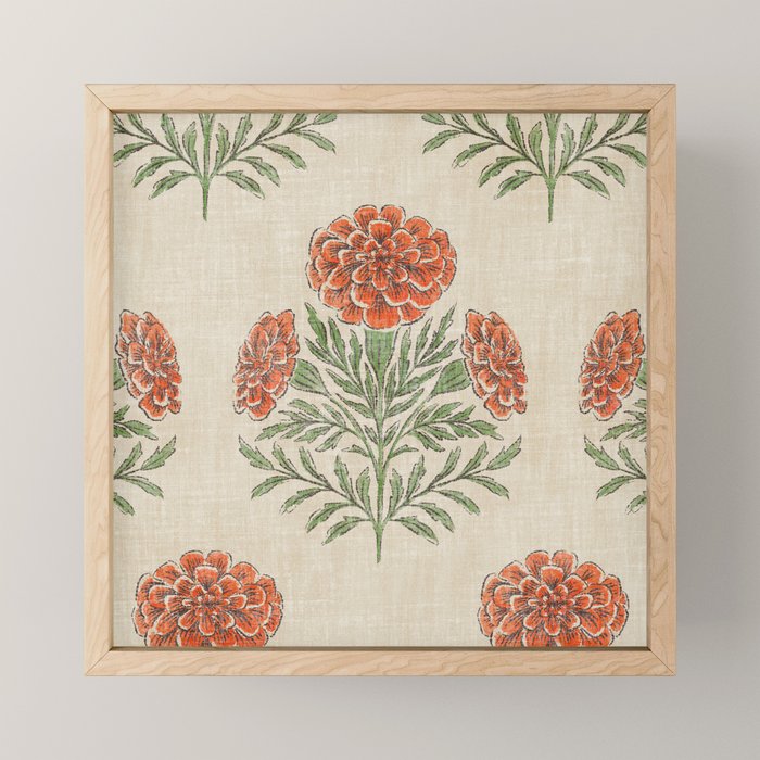 Marigold - persimmon Mini Art Print Gallery Image 1